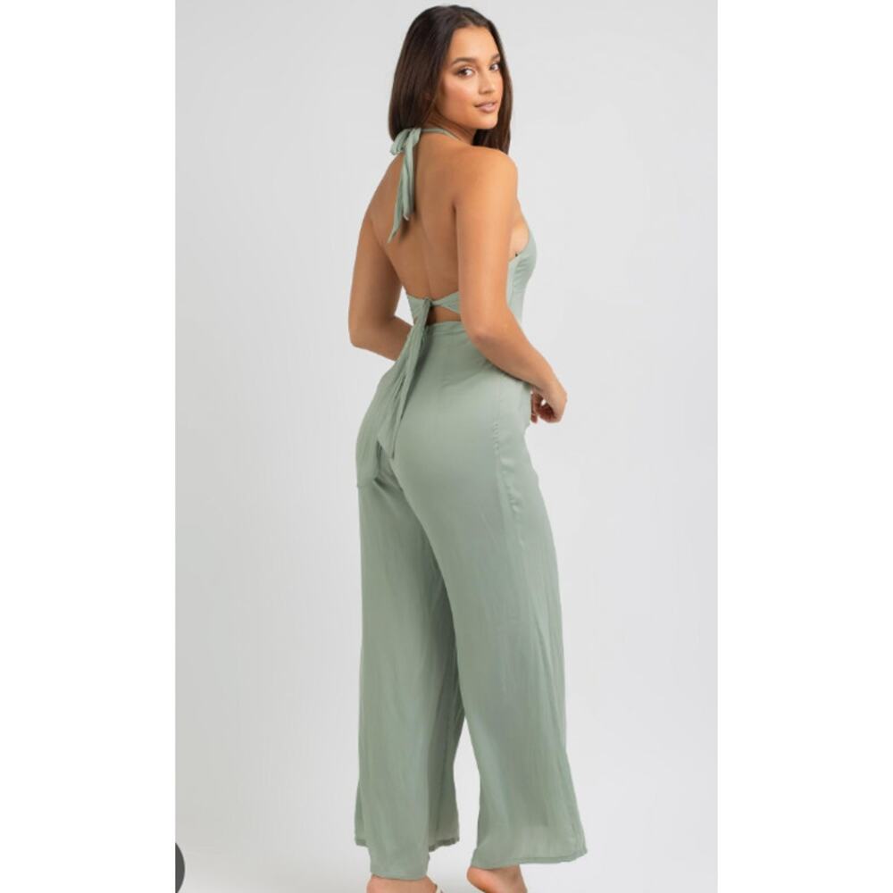 Here Comes the Sun Sage Jumpsuit - Picture 2 of 12